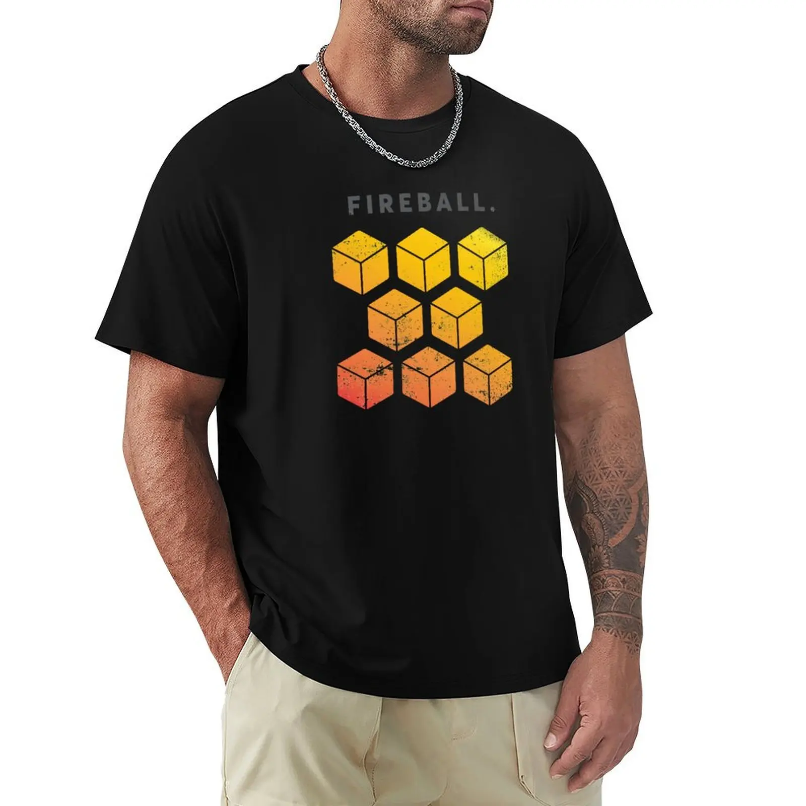 

D&D Fireball Spell Dice (8d6 fire damage) T-Shirt aesthetic clothes boys whites mens vintage t shirts