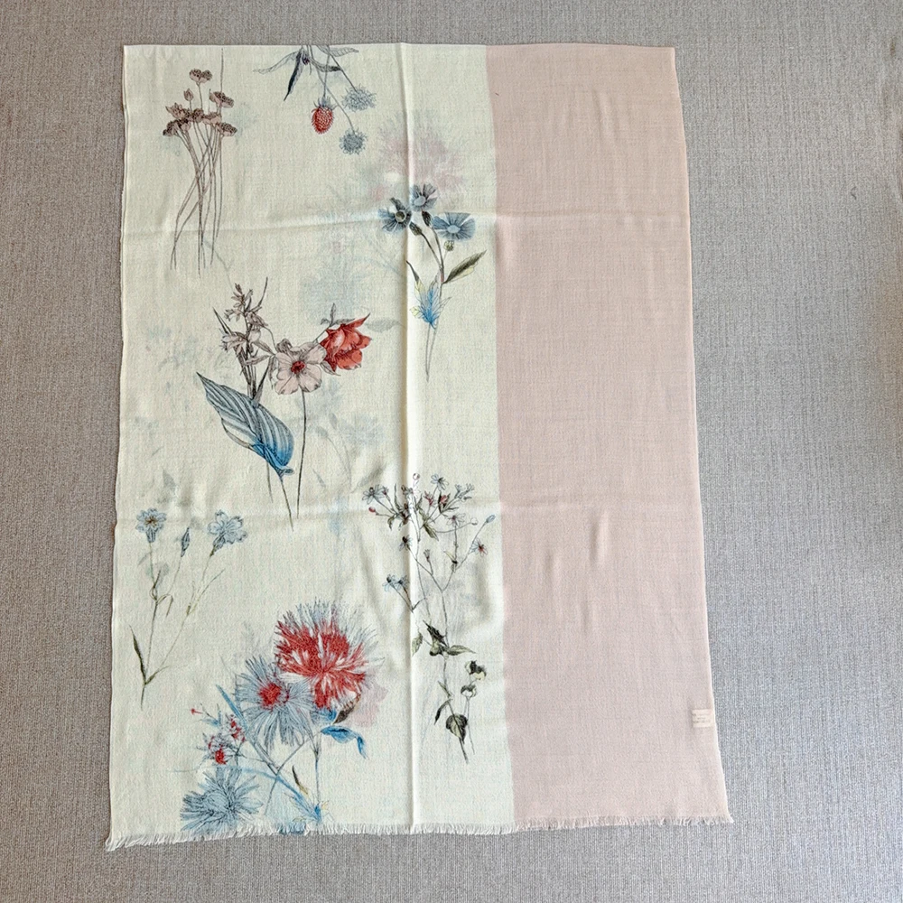 

Высококачественный флисовый шарф, шарф из 100% шерсти, длинный тонкий 190x70 см, розовый платок в китайском стиле, теплая зимняя женская шаль, тюрбан-хиджаб