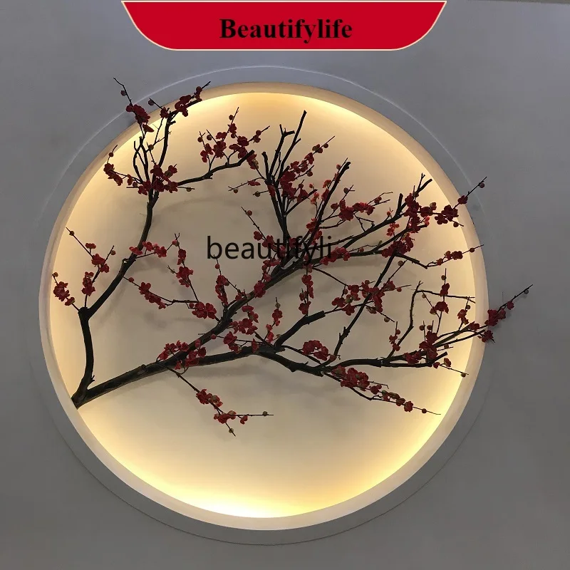 

Simulation Plum Tree Stage Props Living Room and Hotel Decorative Floor Wall-Mounted Floriculture Decorative Tree F132