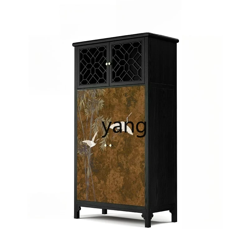 

LTT Chinese solid wood locker household bedroom storage cabinet living room wall small side cabinet