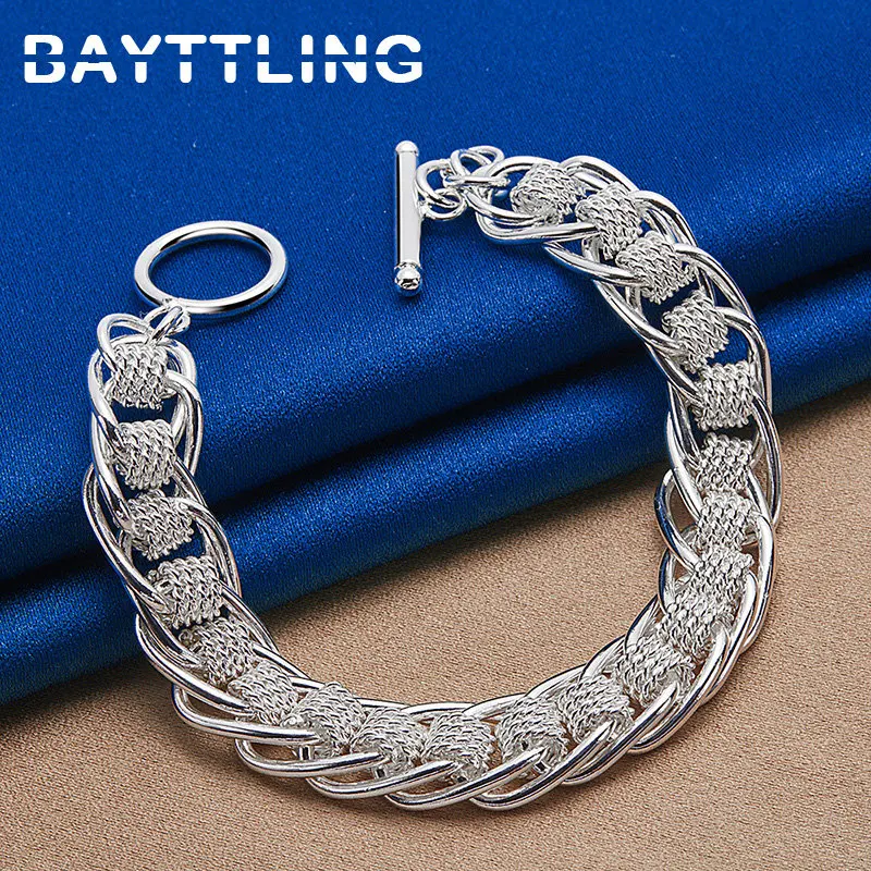 

2024 New 925 Sterling Silver Fine Bracelet For Women Men Charm Fashion Wedding Engagement Gift Jewelry Party Accessories