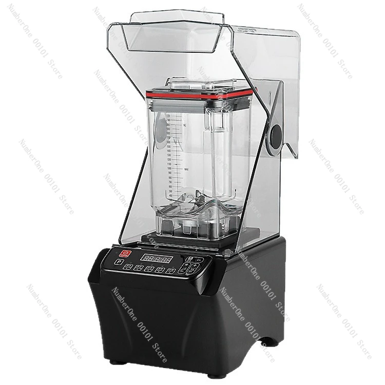 Commercial Smoothie Machine with Soundproof Cover for Milk Tea Shop