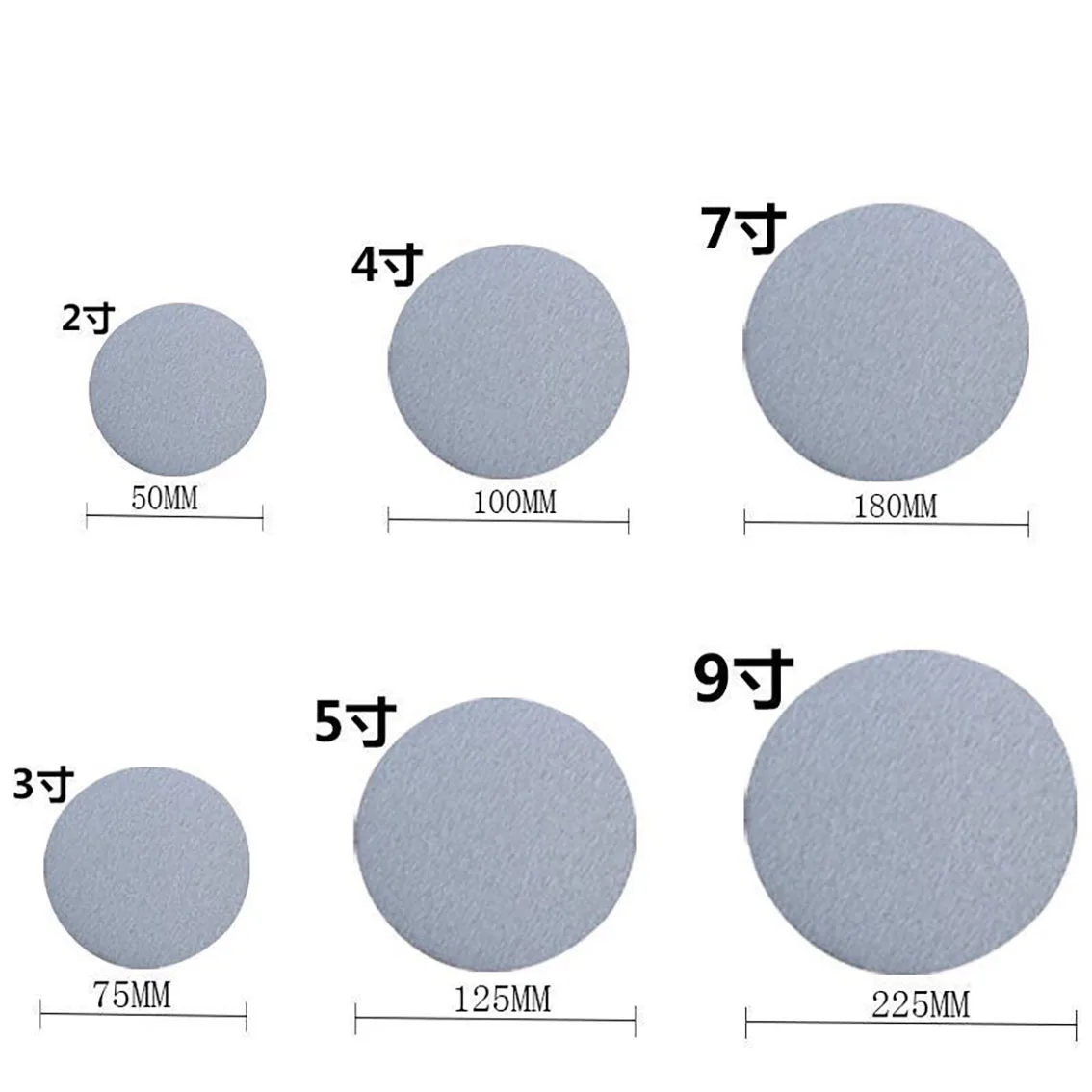 2-inch Flocking Sandpaper 50mm Dry Grinding Plate Wet Grinding 4000-10000mu Handicraft Agate Polishing