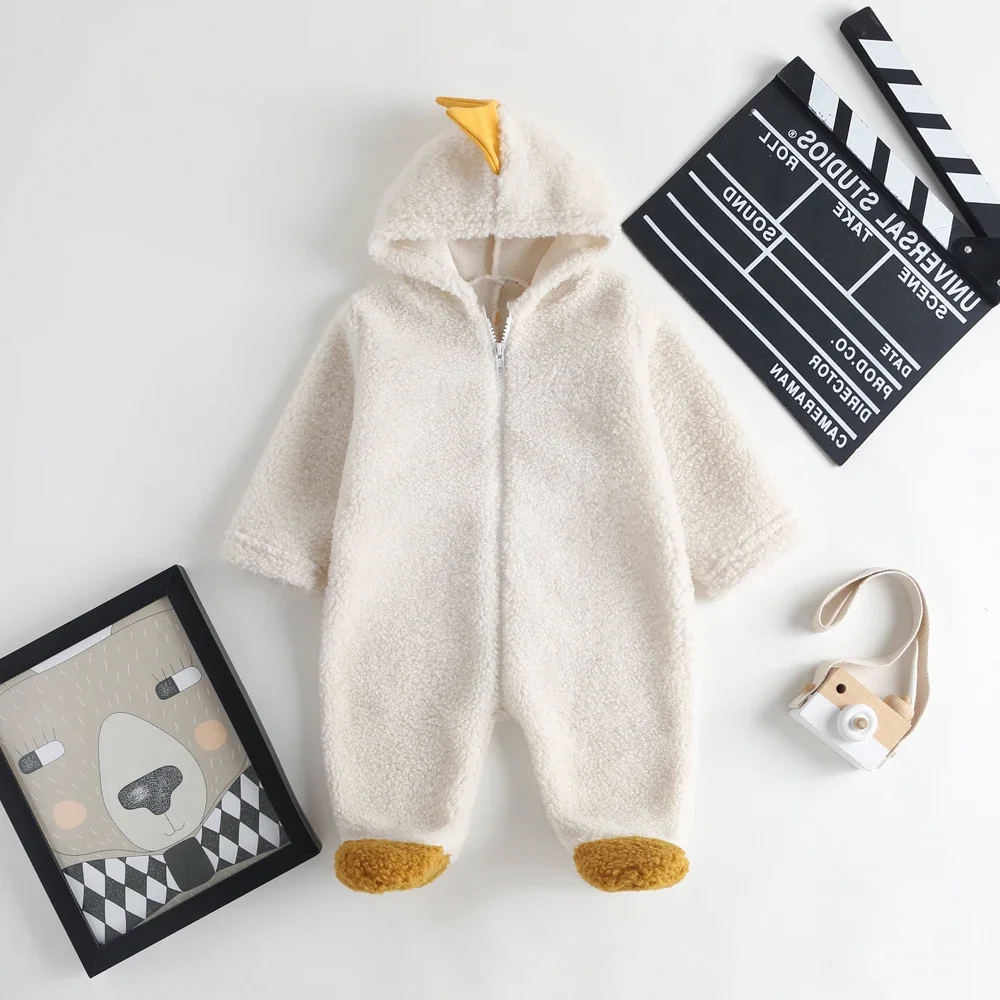 

Newborn Romper Winter and Autumn Boys Girls Clothes Cotton Hooded Kids Dinosaur Casual Toddle Jumpsuit Infant Clothing 3-24M