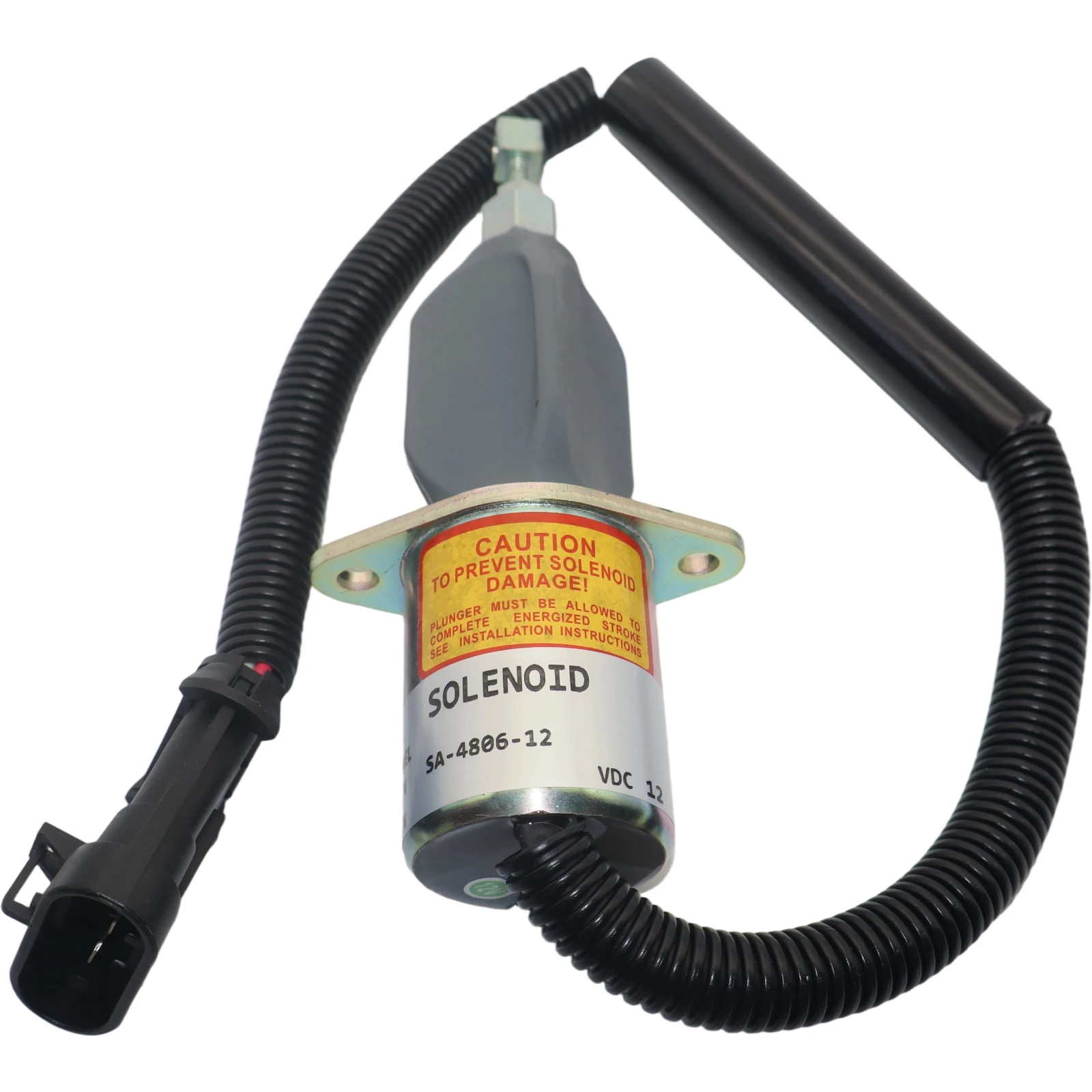 

12V Fuel Shutoff Solenoid SA-4806-12 For Kubota V2203 Engine KX161-2 KX101 KX151 B1550 F2000 GV3160 KX101 L2550 R410 Hayter