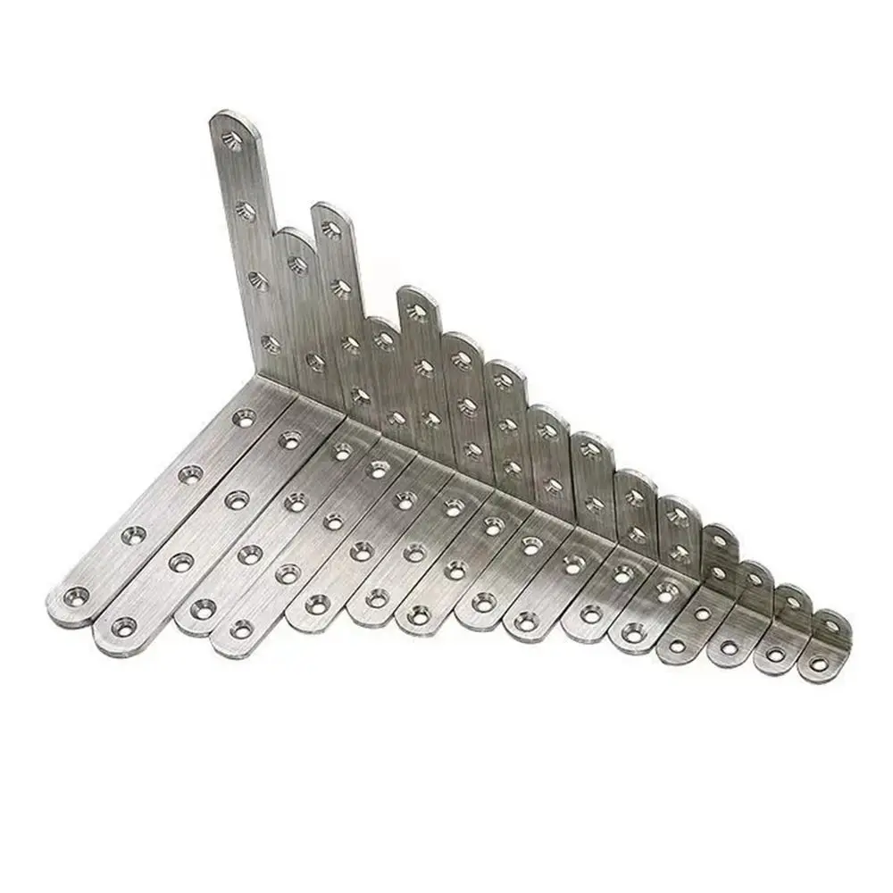 1Pcs Cabinet Screens Wall Angle Bracket Furniture Fastener SUS304 Stainless Steel Corner Brace Joint 90 Degree Right Angle