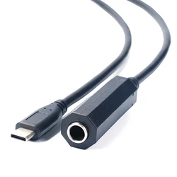6.35mm TRS Female Stereo to USB Type C Male Aux Audio Headphone Adapter Cable for Amplifier Mixer Home Theater Smartphone Laptop