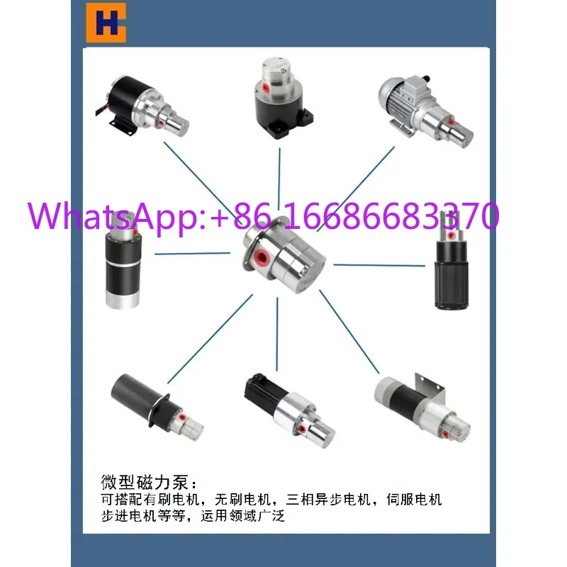 Acid  alkali resistant stainless steel micro pump head metering  explosion-proof gear oil pump filling and conveying cycle