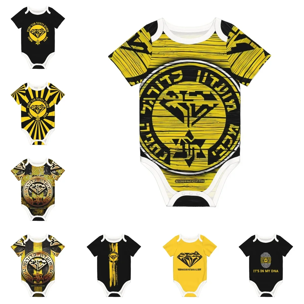 

Maccabi Netanya Baby Bodysuit Unisex Shirt Newborn Onesie Boy Girl Undershirt Outfit Baby Romper