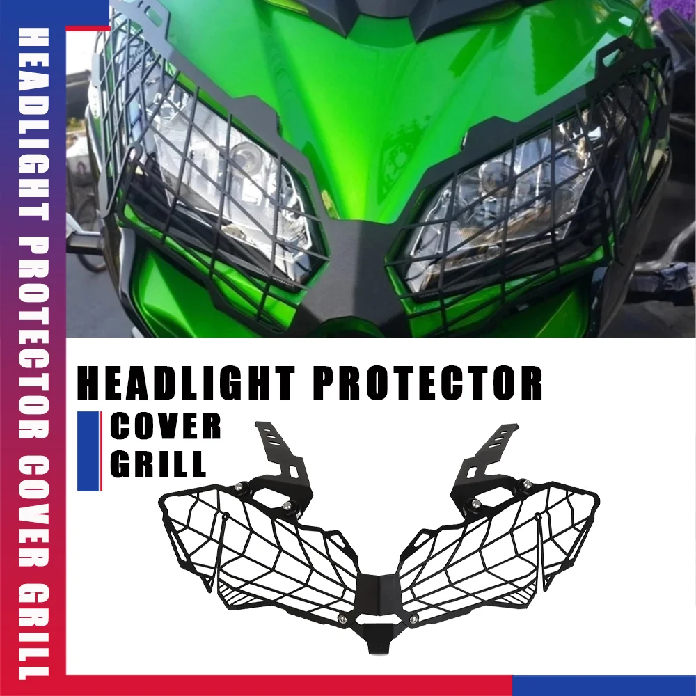 For Kawasaki Versys 1000 KLE1000 2019 2020 2021 2022 2023 Motorcycle Accessories Front Headlight Guard Cover Protection