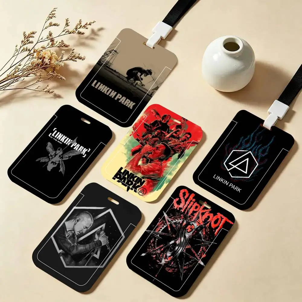Band L-Linkin From Zero P-Park ID Card Holder Neck Strap Pendant Door Badge Holder Lanyards Keychain Work Credential Case Gift