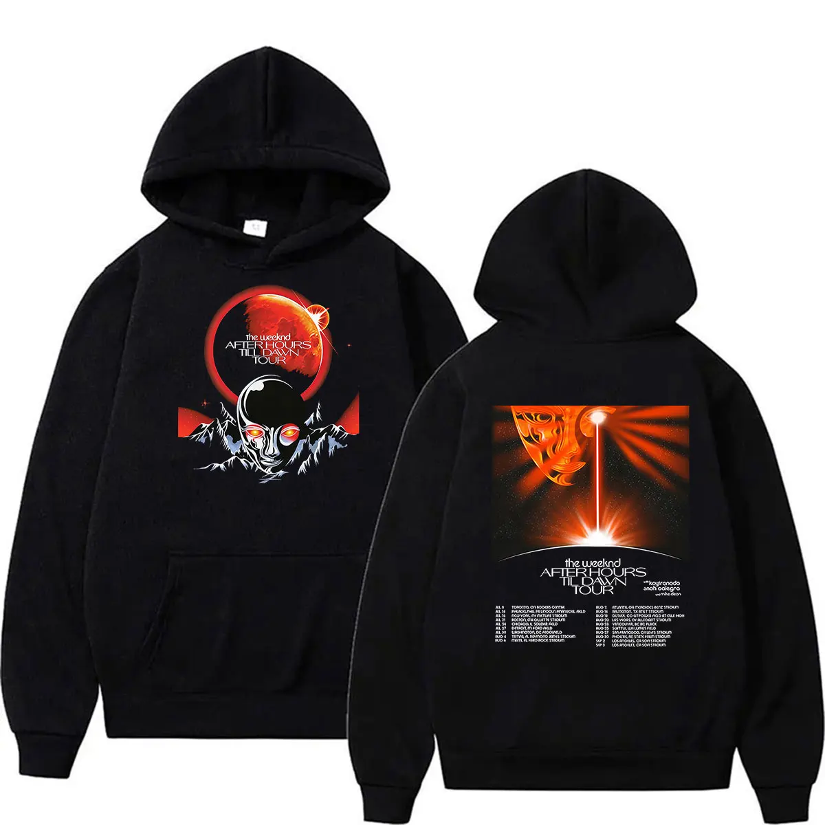 The Weeknd After Hours Til Dawn Tour 2026 Hoodie Men's Vintage Fashion Long Sleeve Sweatshirt Hip Hop Clothing Pullover Hoodies