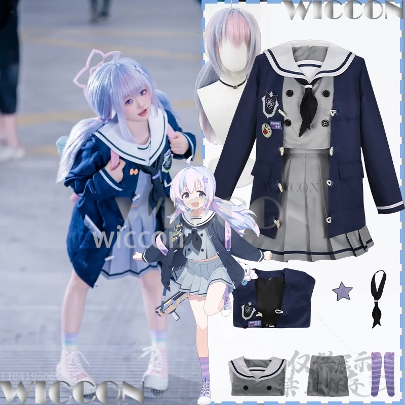 

Uzawa Reisa Cosplay Game Blue Archive Kawaii Loli Japanese Girl JK School Uniform Dress Lovely Lolita Wig Carnival Customized