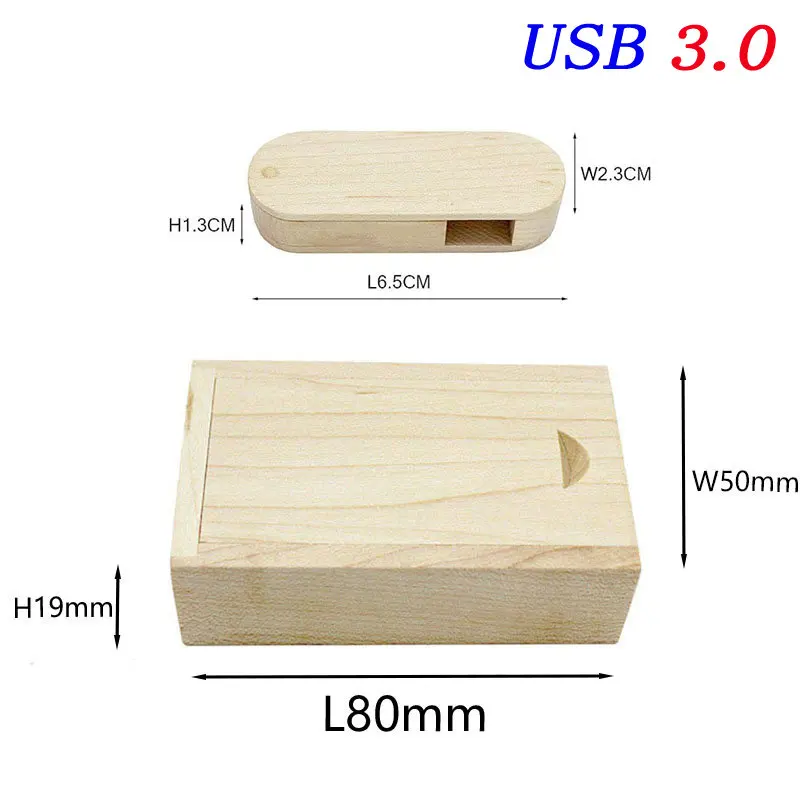 5PCS/LOT High Speed USB 3.0 Flash Drives 128GB Wooden With Box Memory Stick 64GB Free LOGO U Disk 32GB Wholesale Pen Drive 16GB