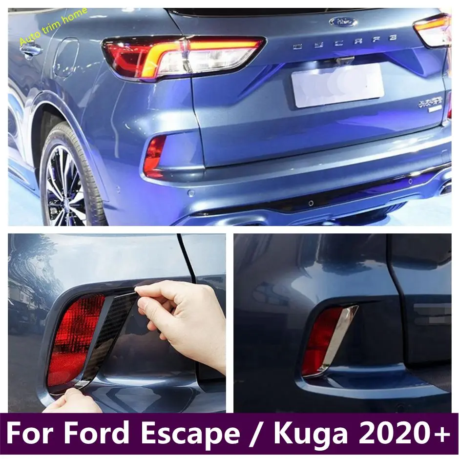 

ABS Chrome Rear Tail Bumper Fog Light Lamp Eyelid Eyebrow Decoration Strips Cover Trim Fit For Ford Escape / Kuga 2020 - 2023