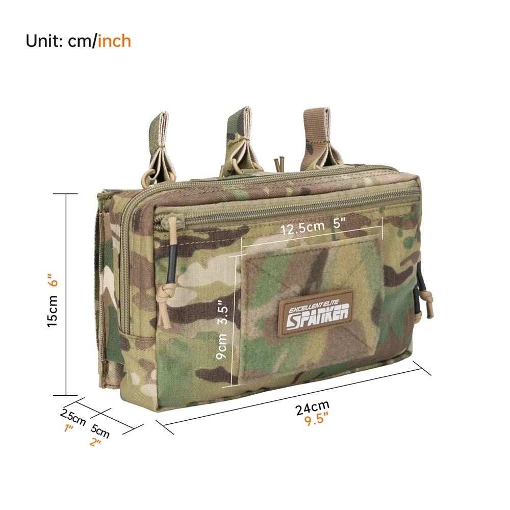 Tactical Molle Pouch with Triple Magazine Pouch Open-Top Mag Pouches Universal Cartridge Holder Accessories Bag