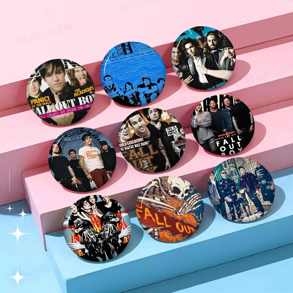 الموسيقى F-الخريف خارج الصبي 32/44/58 مللي متر تخصيص زر دبابيس لطيف مضحك الإبداعية شارة مجوهرات ديكور هدايا للأصدقاء #1