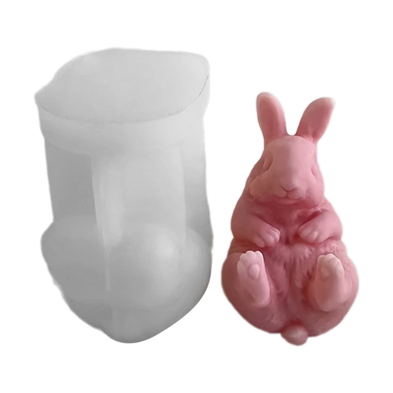 Silicone Crafting Mold Ornament Molds Rabbits Silicone Sculptures Moulds Figurine Molds Silicone Texture for Craft