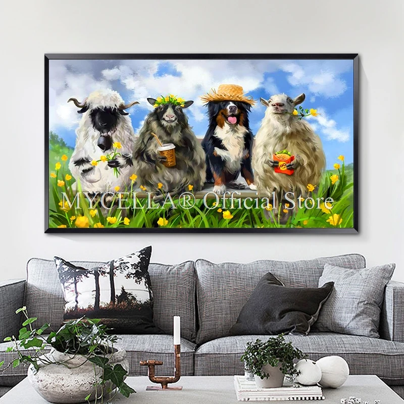 

Diamond Mosaic Animals 5D Diy diamond painting Cross Stitch Kits Full Diamond Embroidery Needlework Christmas Dog Home Decor