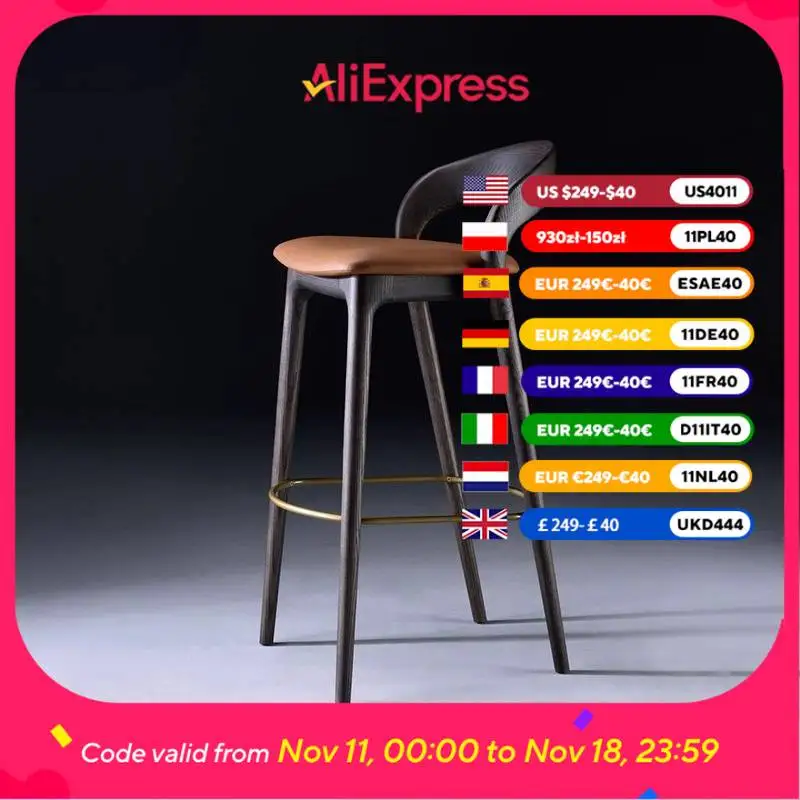 

Decorative Piece Design Bar Chair Back Support Breakfast Counter Stools Bar Chair Dining Ergonomic Sgabello Cucina Furniture