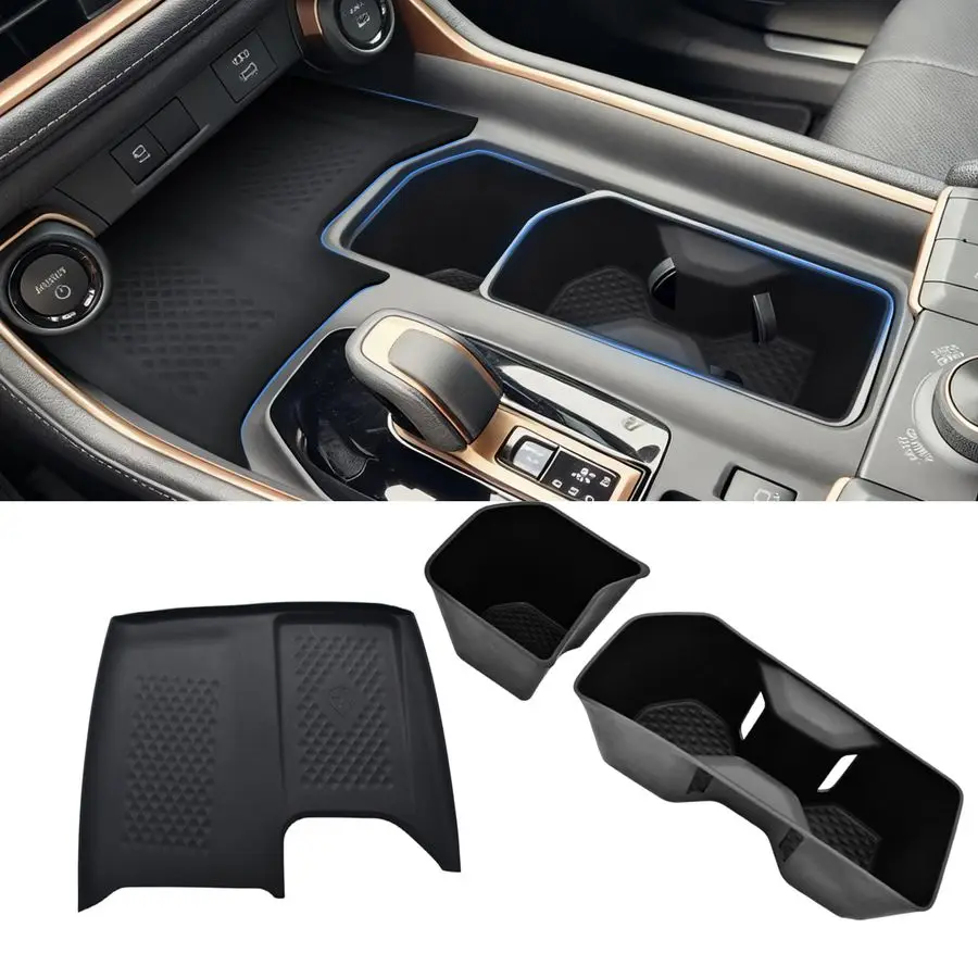 

AntiSlip Cup Holder Insert amp Silicone Wireless Charging NonSlip Mat 2pcs for 2024 2025 2026 Toyota Grand Highlander Accessorie