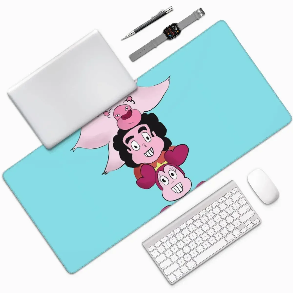 Cutie leão, espinel e steven universo o filme grande mouse pad teclado de computador tapete de mouse gamer pc portátil tapete de mesa tapetes de mesa