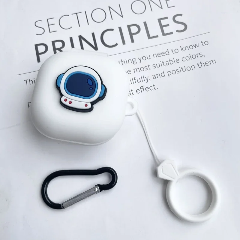 Soundcore Liberty 4/4 NC/Liberty 3 Pro/Life P3 이어폰 케이스 만화 우주 비행사 링 안티 드롭 실리콘 충격 방지 커버