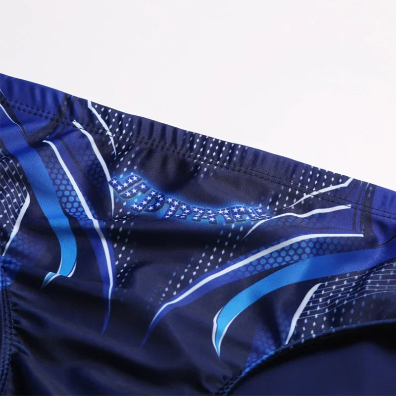 Breathable Swimsuit Men 2021 Print Bathing Beach Wear Surf Low Waist Running Sports Briefs Tanga Swim Trunks Mens image 4