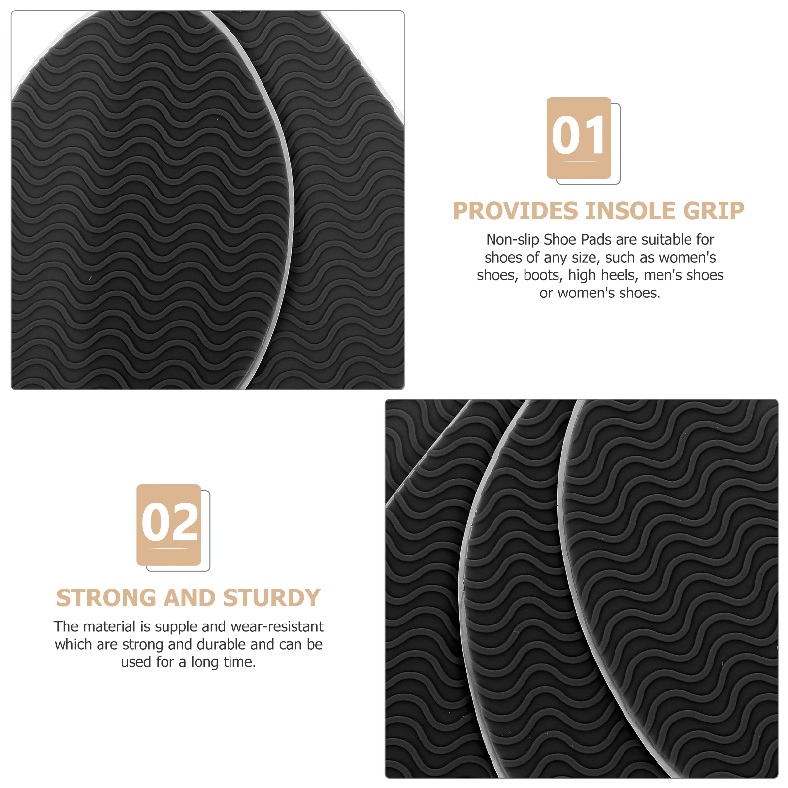 

Non-slip Shoe Pads for Any Size Women Men Shoes Boots High Heels Acrylic Adhesive Protectors Durable Mute Pads