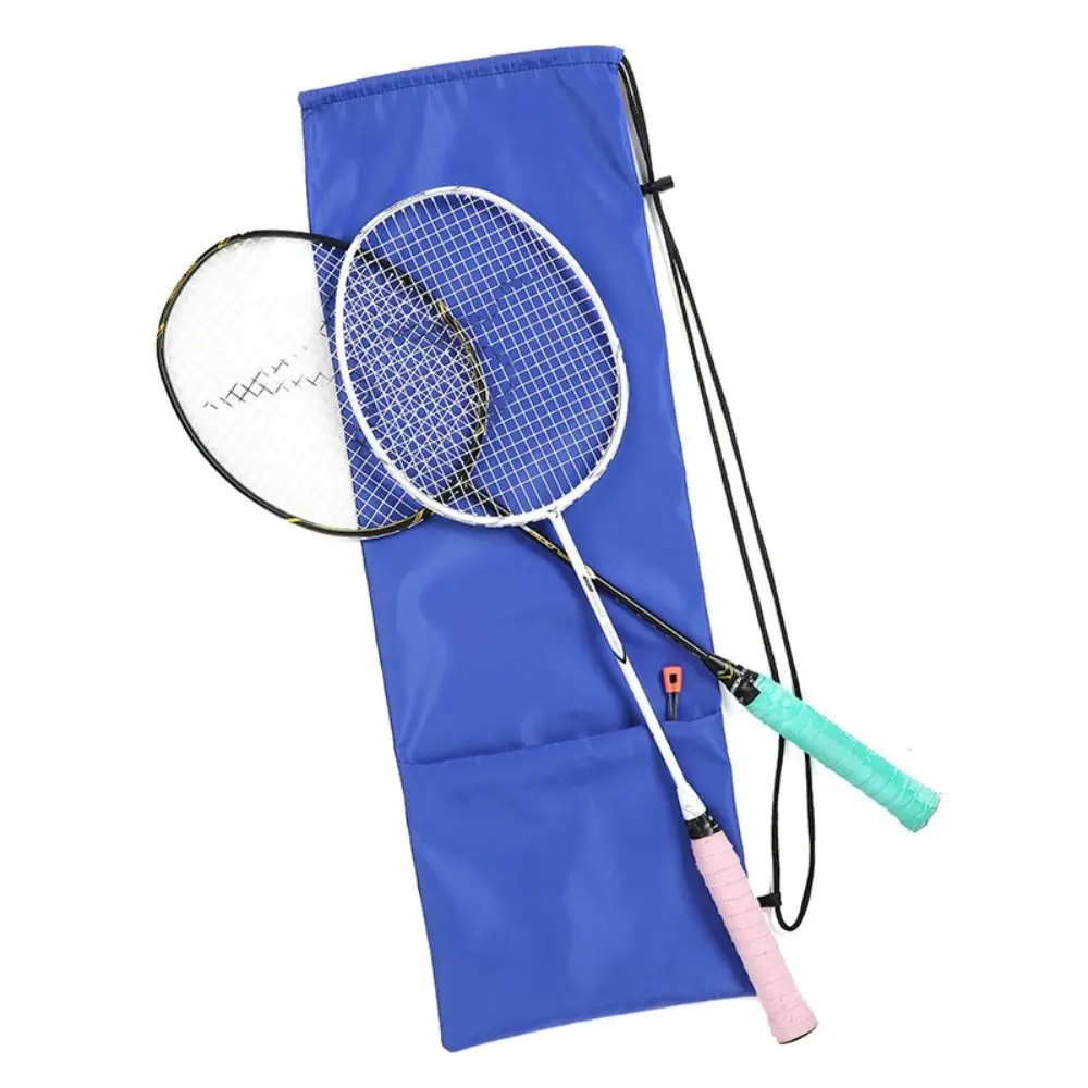 Waterproof Badminton Racket Bag Large Capacity Drawstring Pocket Badminton Storage Bag Single Shoulder Protective Cover