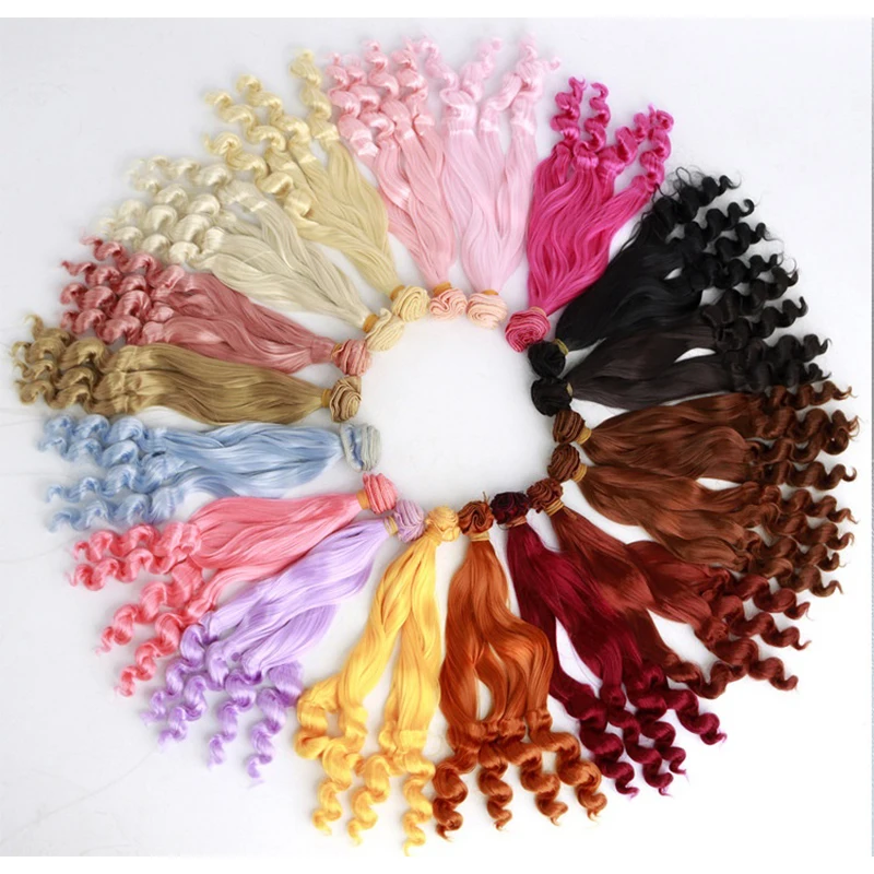 

Doll wefts 20*100CM bjd milk silk hair Tress For Dolls Hair Weft Milk Shreds Hair Wigs for BJD SD Toy Doll Hair Accessories