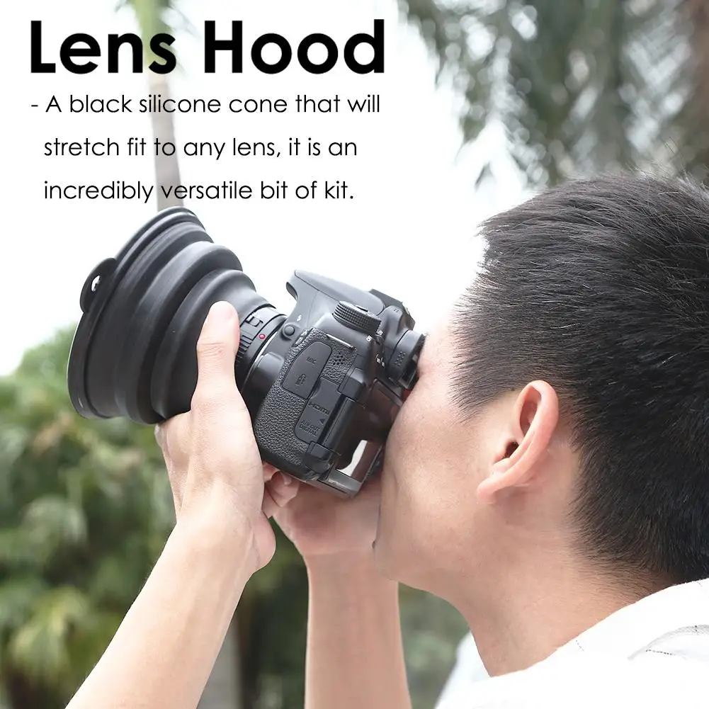 Ultimate Camera Lens Hood Anti-Reflective Silicone Photos Hood Reflection-Free Photos for Nikon Canon Sony Camera