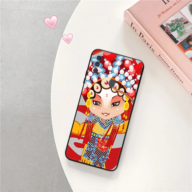 Soft Silicone Phone Case For A30 A15 A14 A13 A12 A11 A25 A24 A23 A22 A21S A20 A10 Beijin opera Girl Face Matte Protect Cover