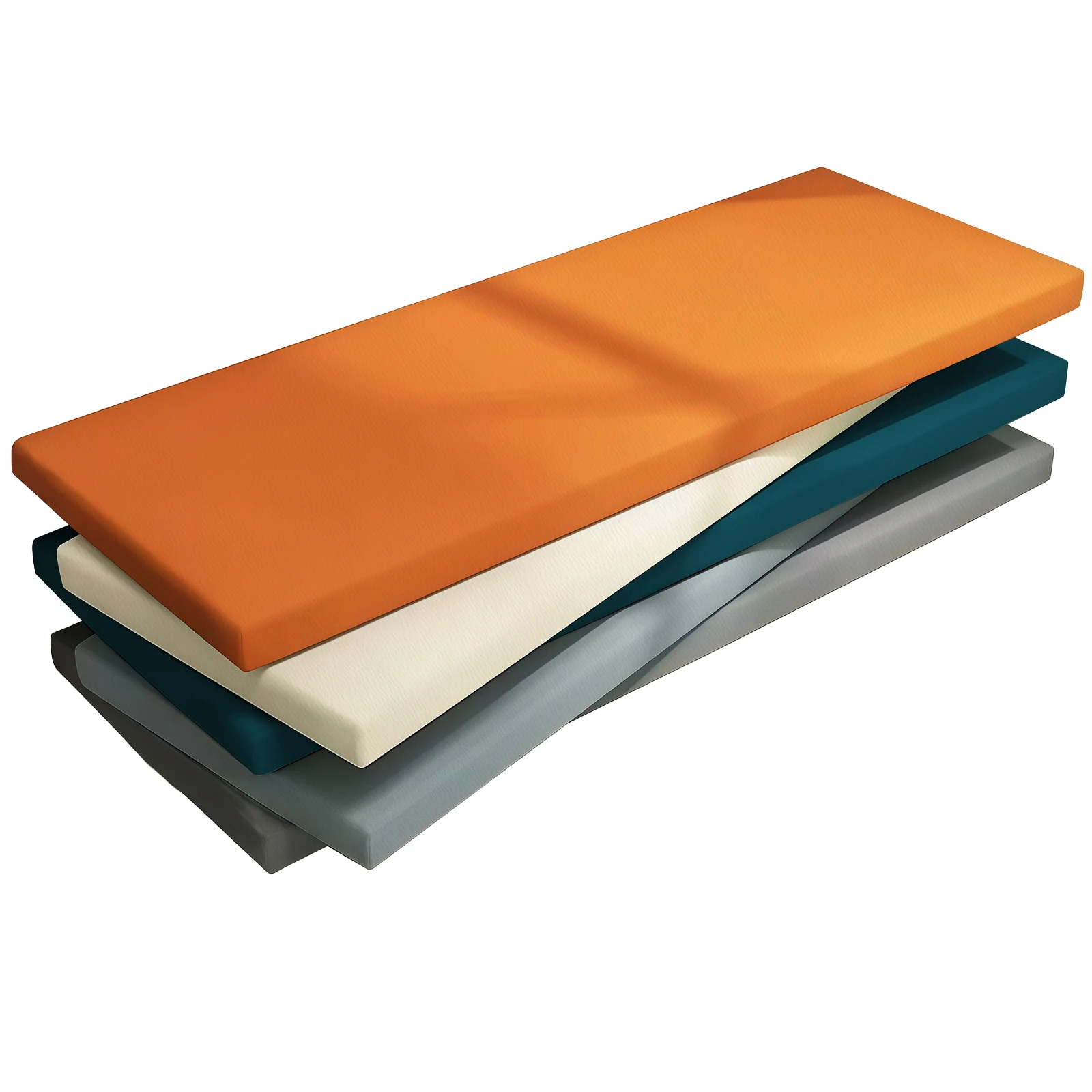Cojín de Asiento Personalizado Impermeable de Cuero PU para Jardín y Patio, Colchón Largo, Almohadilla Decorativa para Silla y Columpio