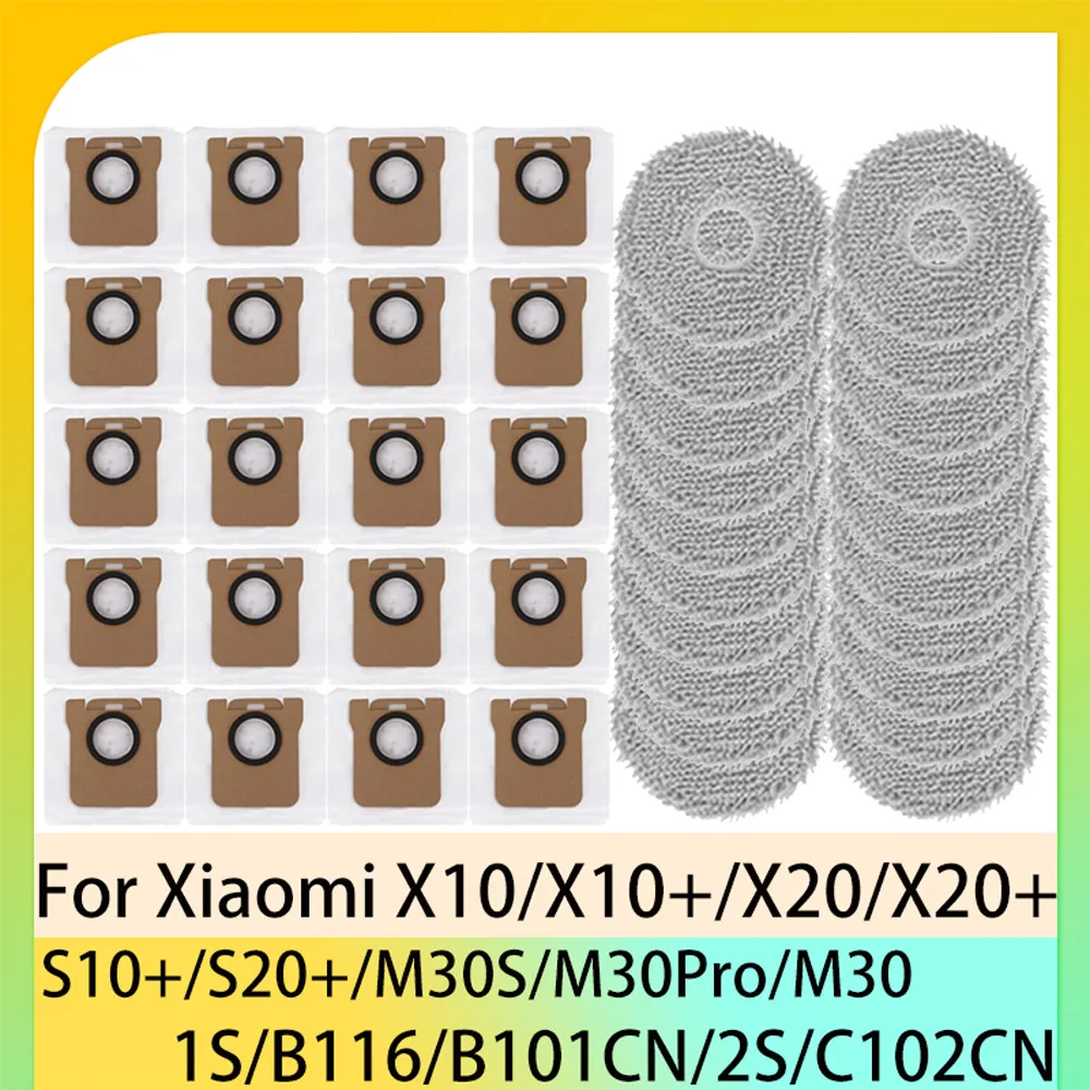 Worki na kurz do Xiaomi Mijia M40/M30S/M30Pro/X20Plus/X10Plus/S20Plus/B116/1S/B101CN/2S/C102CN/X10/X20/M30 Akcesoria Nakładki do mopa