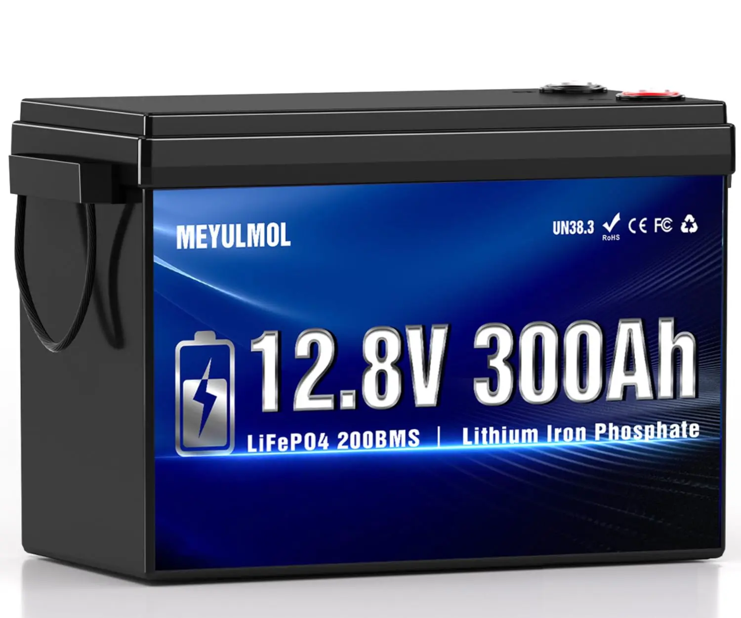 

12V 300Ah LiFePO4 Lithium Battery, Upgraded 200A BMS System, Up to 15000+ Cycles Life, 3840Wh Rechargeable Lithium, Customized