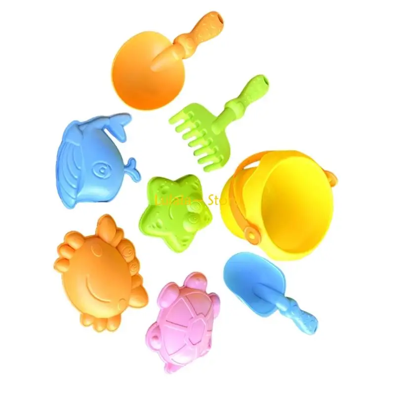 Y4QA Vibrant Beach Toy Sand Play Set voor Kids Lichtgewicht en draagbaar strand en achtertuin Gadgets Fun Play