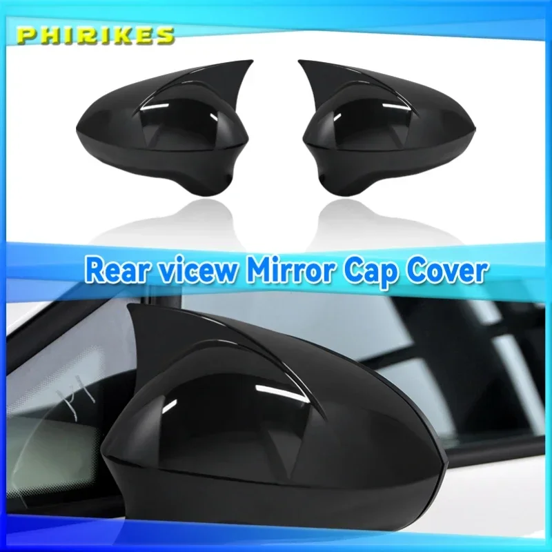 

2pcs Side Mirror Cover Caps For Seat LEON 1P IBIZA 6J EXEO 3R Door Wing Replace rear view external part Pair black