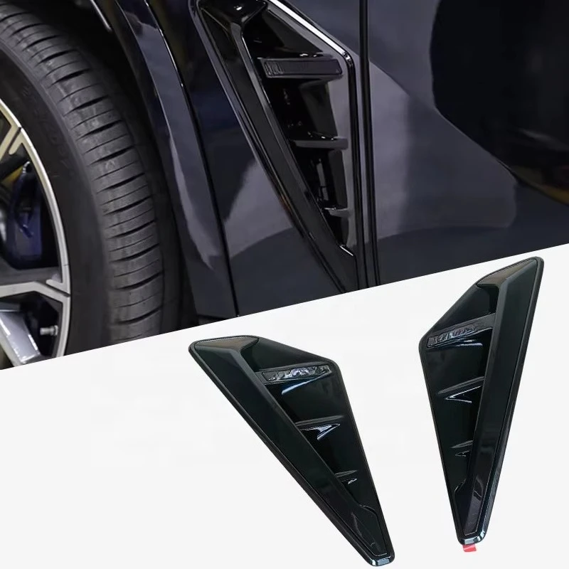 

FOR BMW X5 G05 Fender Vane Side Air Vent X5M Style Leaf Plate Air Vent Black Car Trim Exterior Body Kit