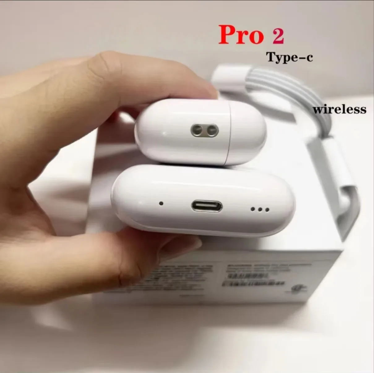 Pro 2 Wireless Bluetooth Earbuds with USB-C Type Cable, Original Ios17 USBC Interface Active Noise Cancellation Headset Earphone