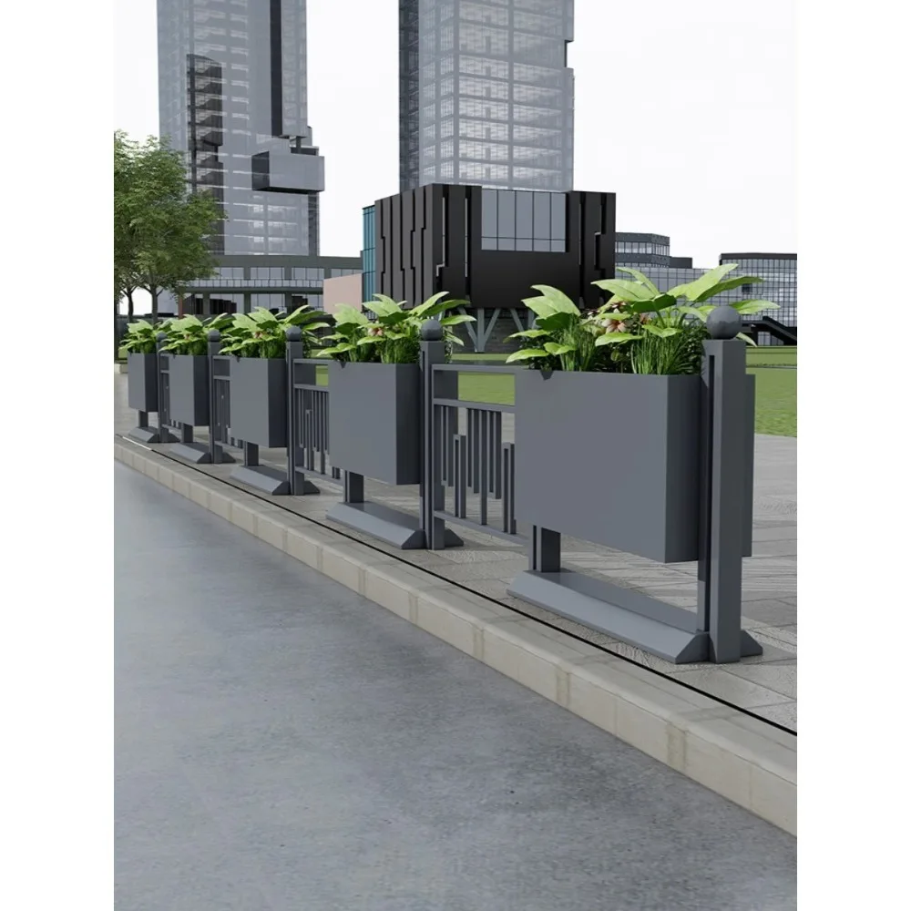 Municipal flower box guardrails, road isolation, flower box guardrails, road flower stands, zinc steel fences, sidewalk railings