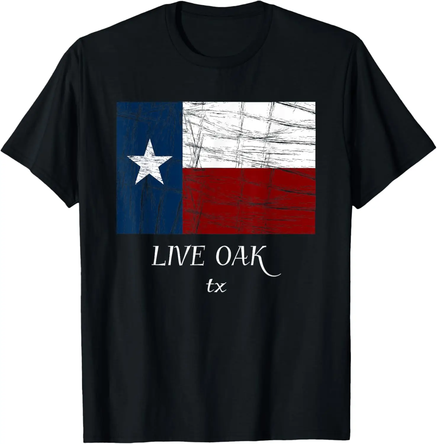 

LIVE OAK TX - TShirt | Texas Flag - City St