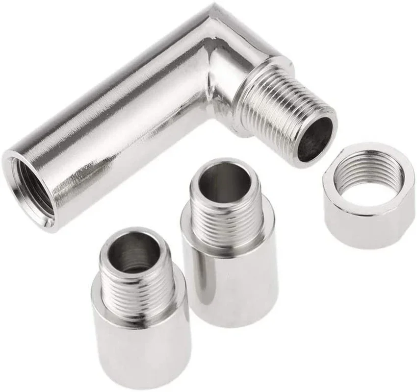 JIAX-espaciador de Sensor de oxígeno, 4 piezas, O2, 90 grados, 02, Bung, extensión en ángulo, KIT M18 X 1,5