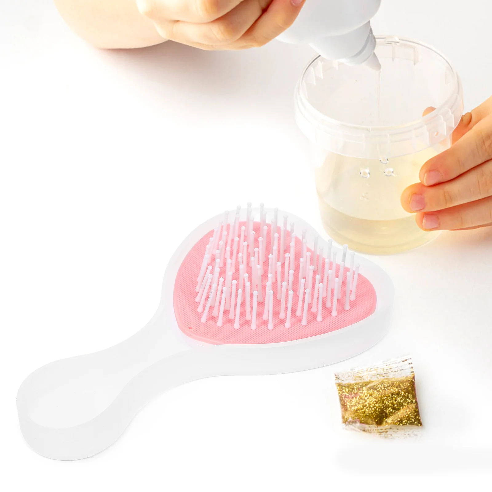 

Silicone Comb Mold for DIY Crafts Reusable Epoxy Casting Mold Flexible Silicone Set Making Comb Brush Teeth Easy Clean