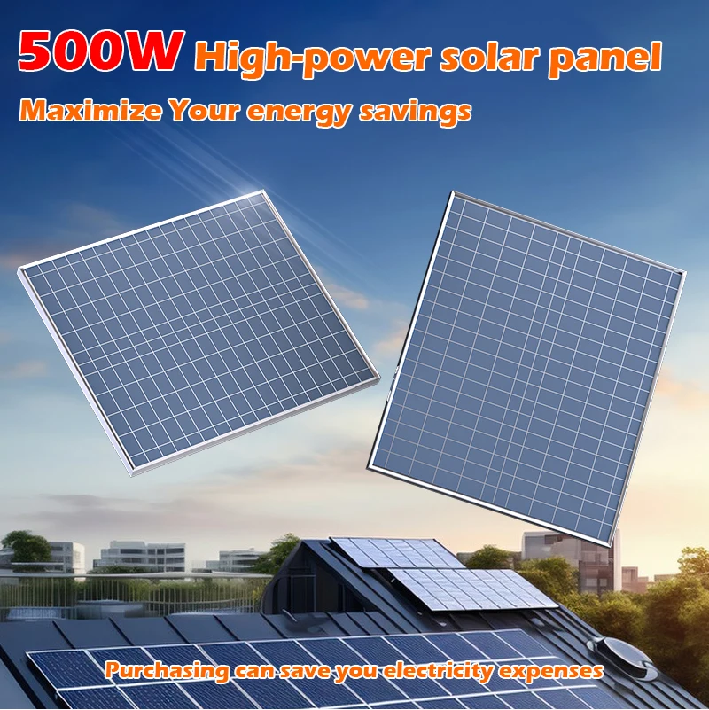 Imagem -02 - Painel Solar Kit Completo 12v Policristalino Poder Portátil ao ar Livre Recarregável Sola 500w 1000w Célula Gerador Solar para Casa