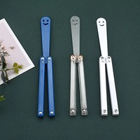 Butterfly Handshake Knife Prop Training Folding Unsharpened Knife Prop Cosplay Dress Up Props Unedged Toy Plastic Knives
