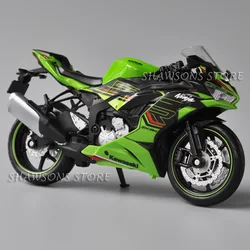 1:12 Scale Diecast Motorcycle Model Toys 2023 Kawasaki Ninja ZX-6R Sport Bike Miniature Replica