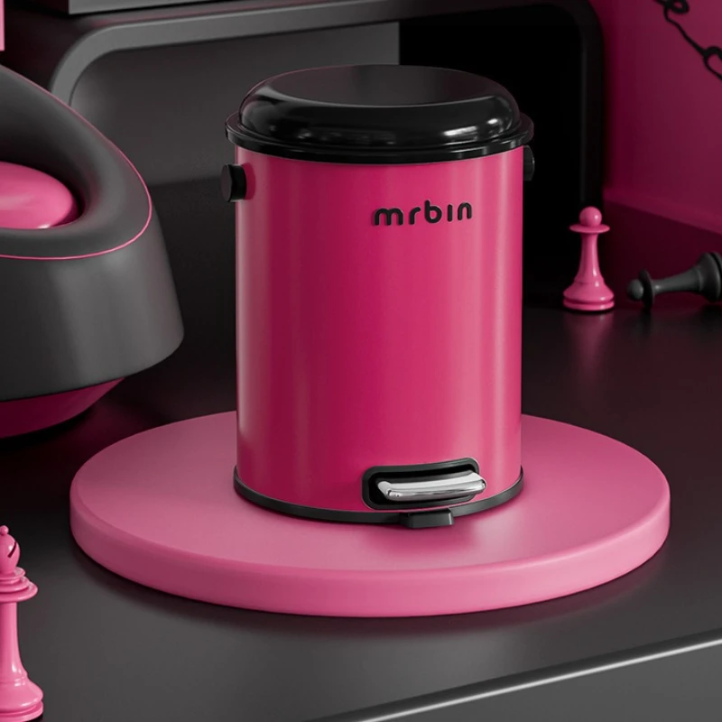 Foot Pedal Waste Bin Creative Living Room Trash Can Bathroom Modern Litter Bins Kitchen Food Waste Disposal Garbage Can with Lid