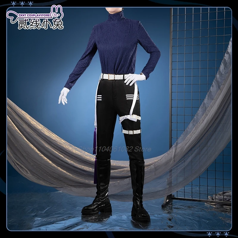 Anime Virtual Youtuber Nijisanji Stationary ao Kei Cosplay Costume pour hommes et femmes, perruque, uniforme, manteau, carnaval, Halloween, imbibé, nouveau