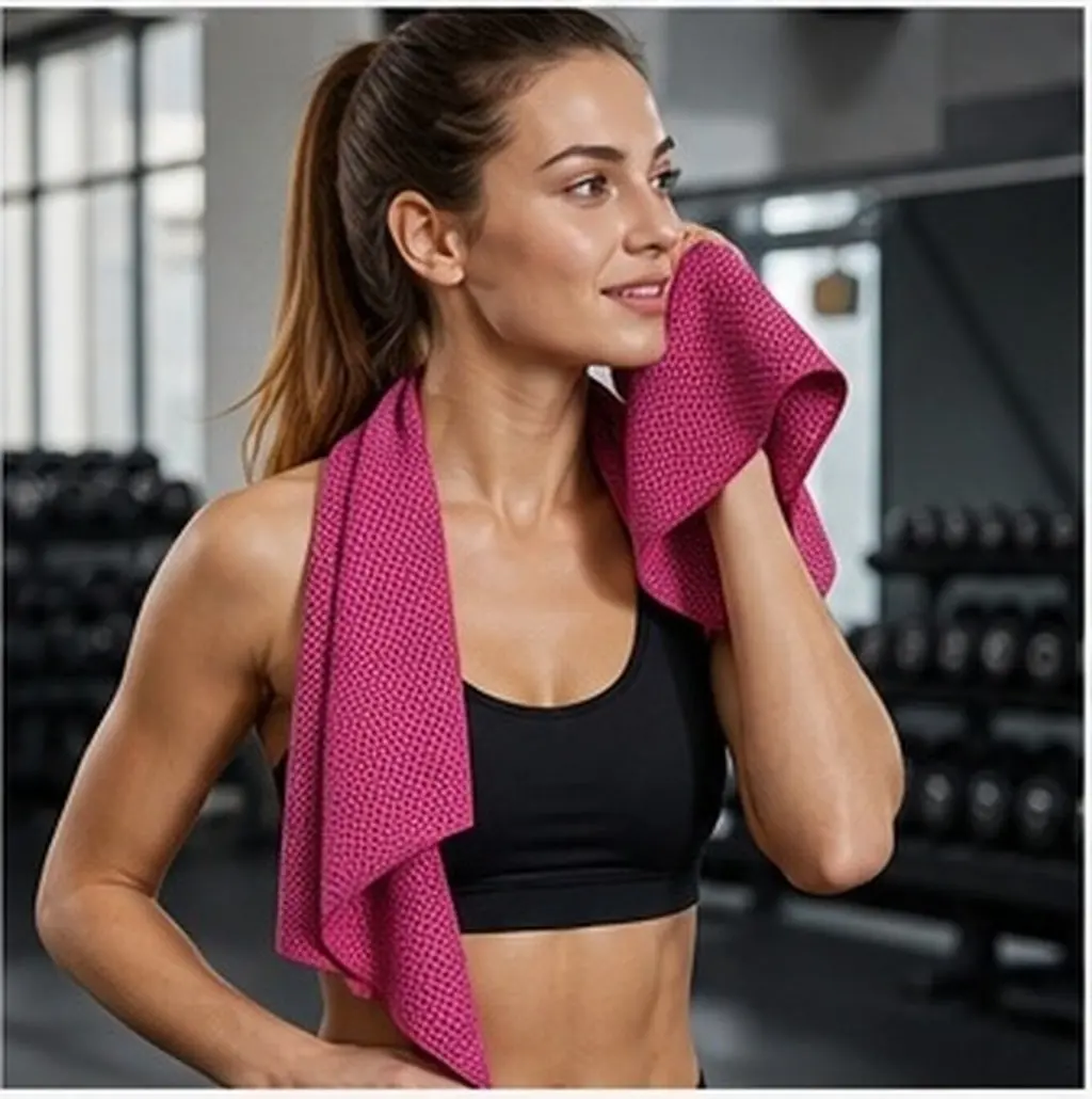 4Pcs Summer Sports Cooling Towels Ice Cool Fast Drying Lightweight Portable Sweat Wipe Towels for Fitness Cycling Climbing